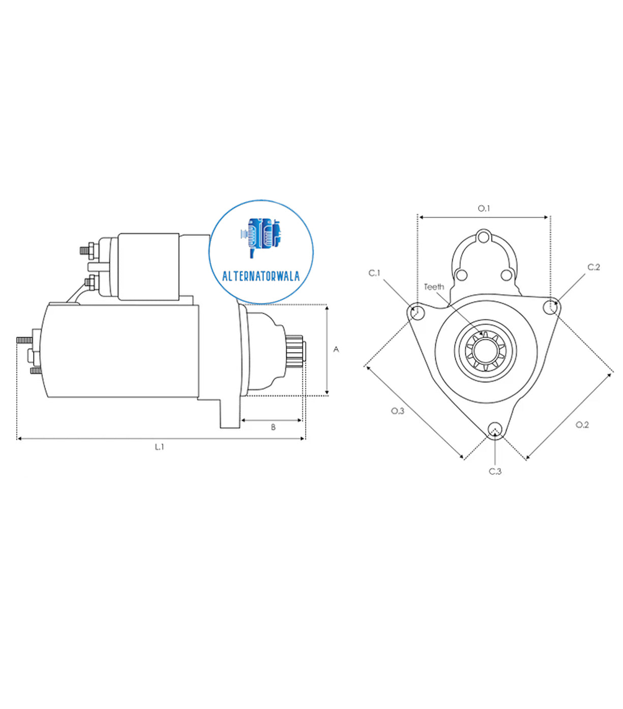 ISKRA / LETRIKA Deutz Starter Motor 24v STR-IS9409 (+LINE HOLLAND)