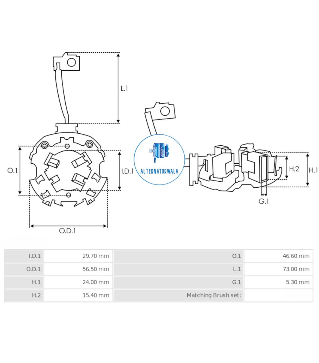 Starter Brush Holder Delco Type SBH-1039S (ELECTROSTART)