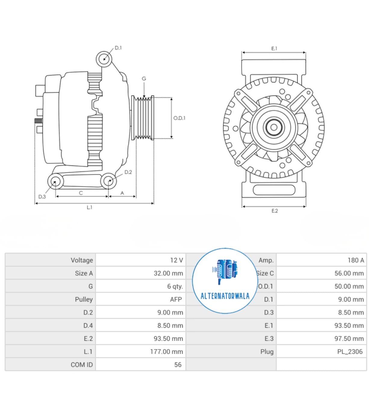 Alternator 12v MERCEDES ALT-BO0577S (AS POLAND)