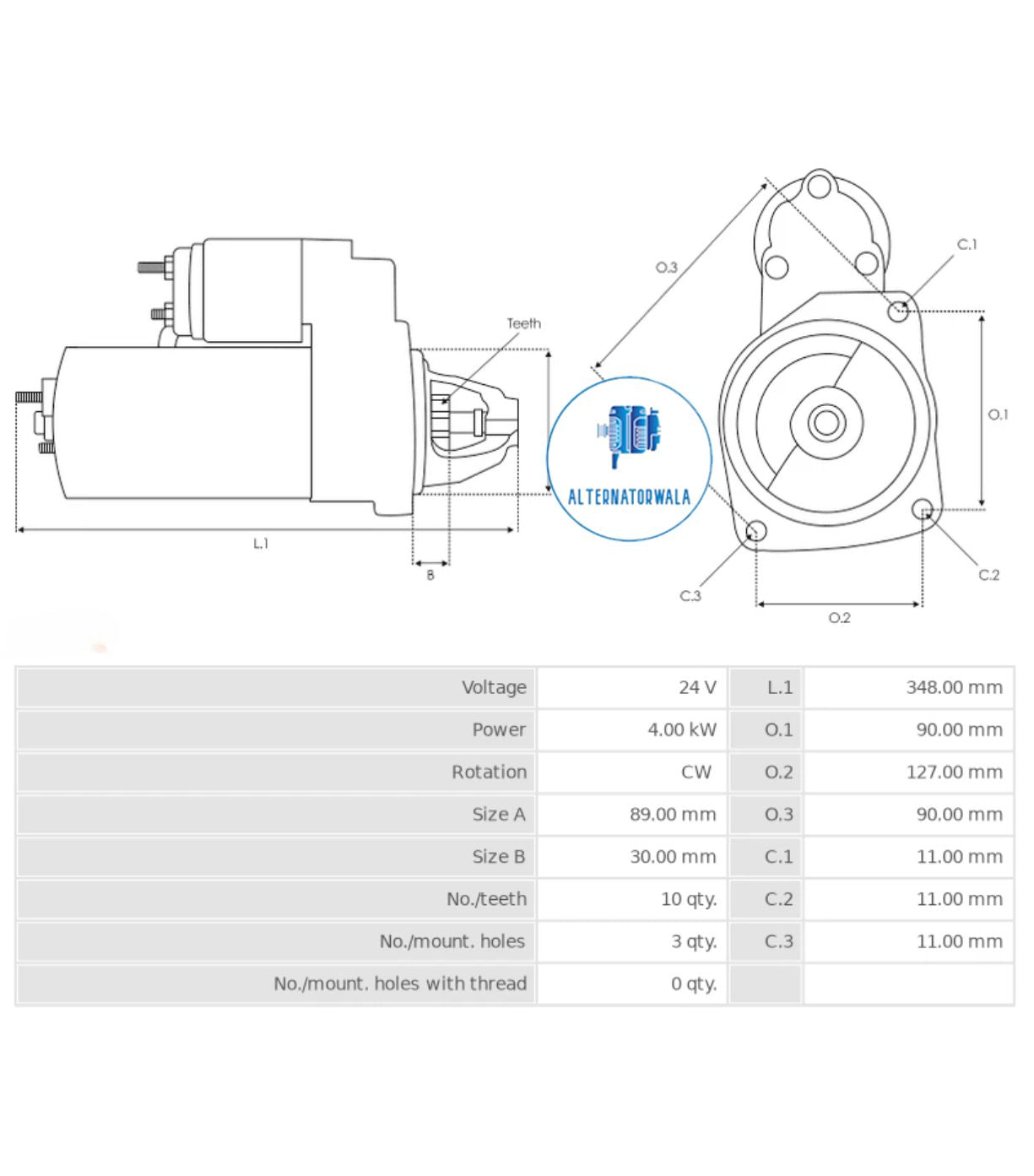 Starter 24v STR-MAH9315S (ELECTROSTART)