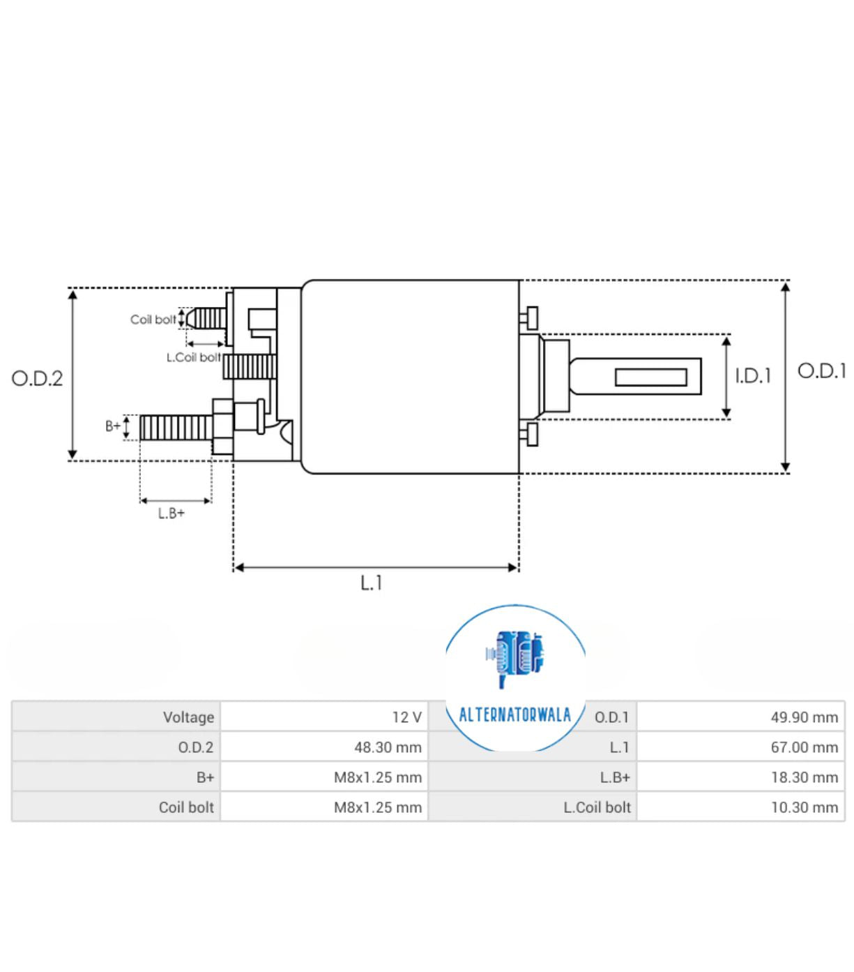 Solenoid Switch 12v SS-DEN6027 (ELECTROSTART)