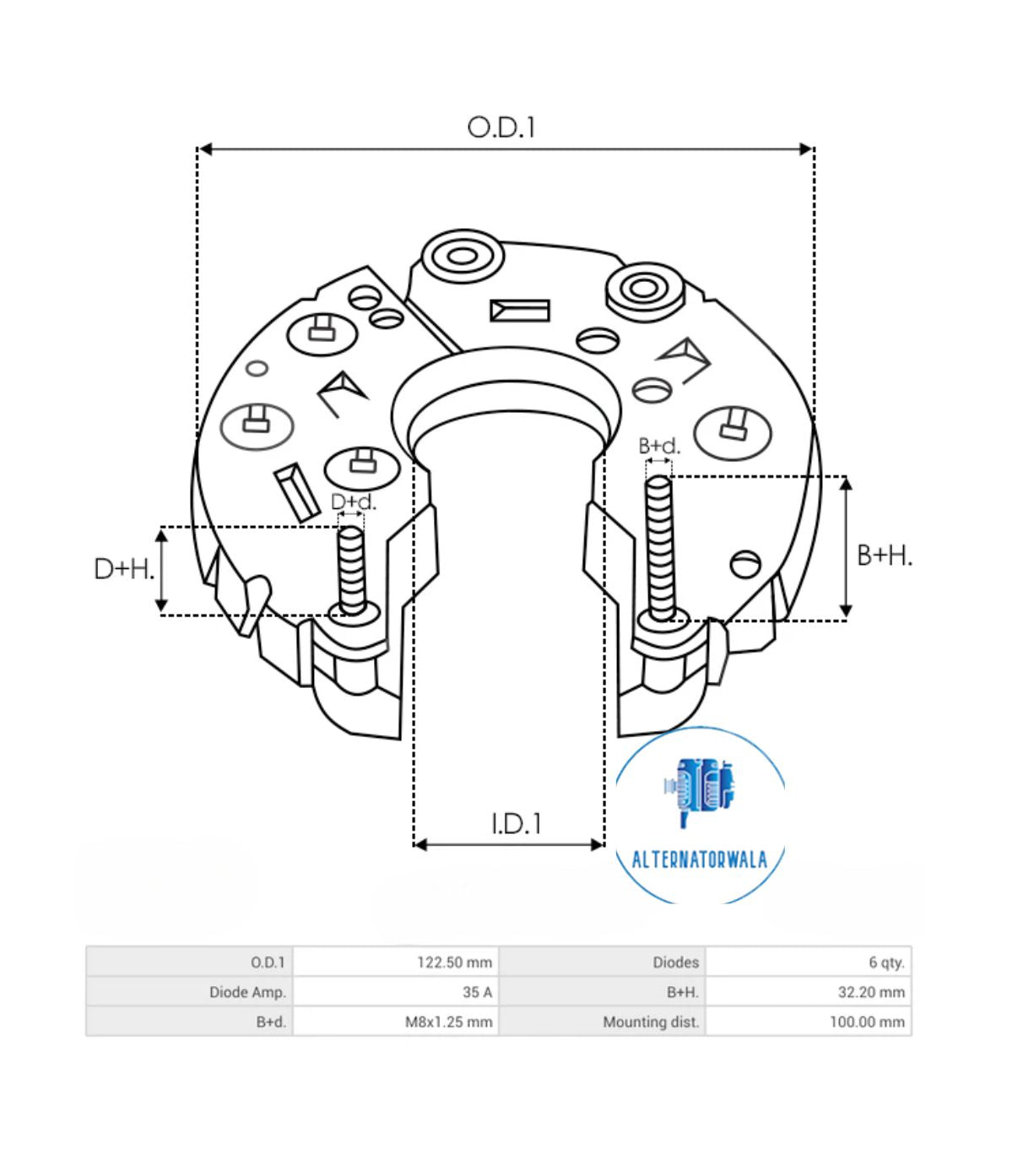 Rectifier Mitsubishi type RECT-MIT0116 (ELECTROSTART)