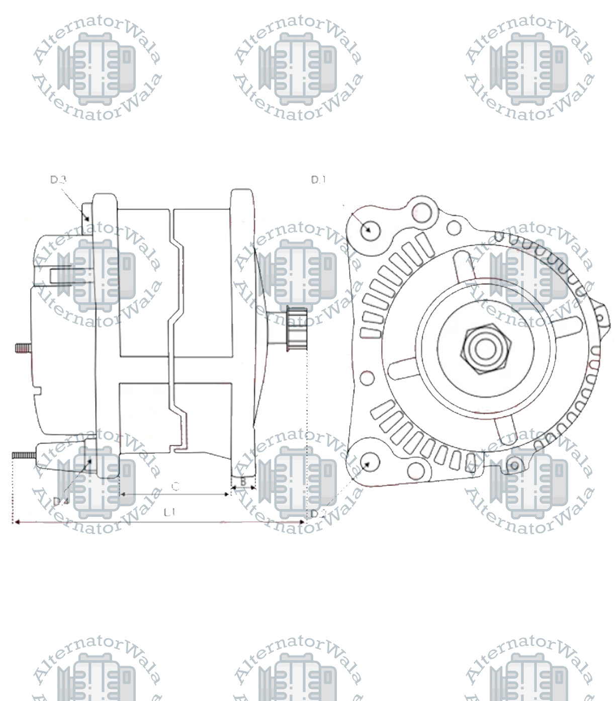 Alternator 12v BMW ALT-V3264 (+LINE HOLLAND)