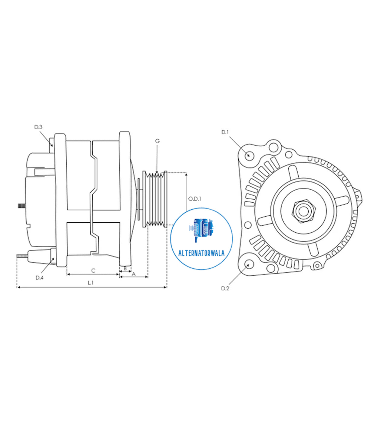 Alternator 24v 150Amps VOLVO BOSCH ALT-B0102 (+LINE HOLLAND )