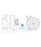 Alternator 24v 150Amps VOLVO BOSCH ALT-B0102 (+LINE HOLLAND )