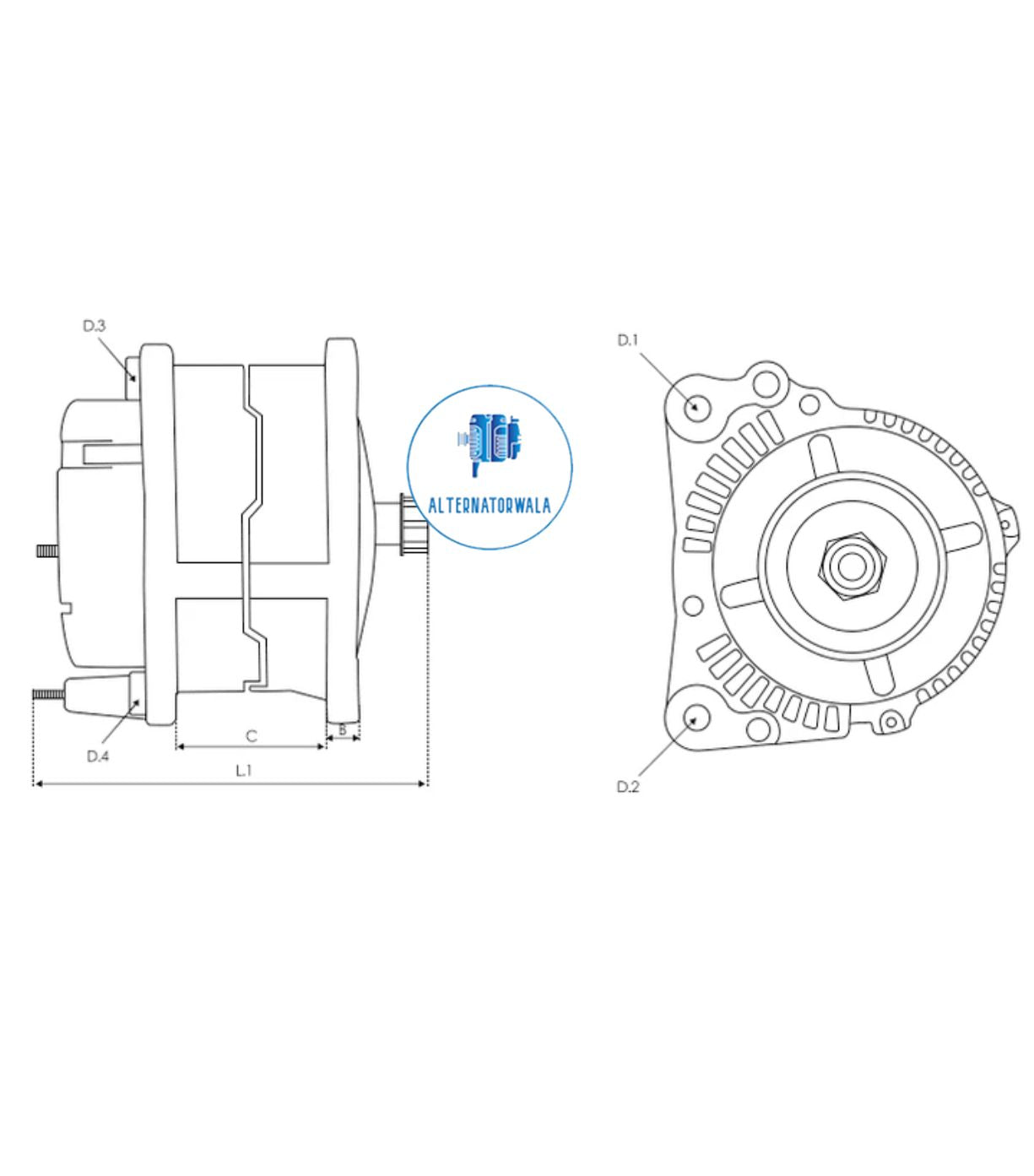 Alternator 12v for Discovery Sports ALT-B0837S (S.E.G / BOSCH)