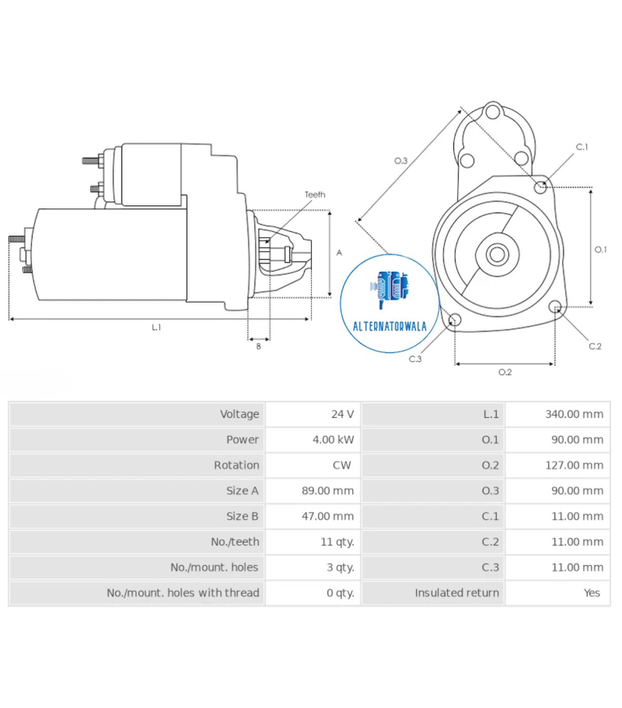 Starter 24v ISKRA STR-ISK0515 (ELECTROSTART)