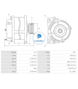 Alternator 12v Mercedes Benz ALT-B0530S (AS POLAND)