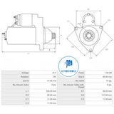 Starter Motor 24v 35MT STR-DEL1271S (ELECTROSTART)