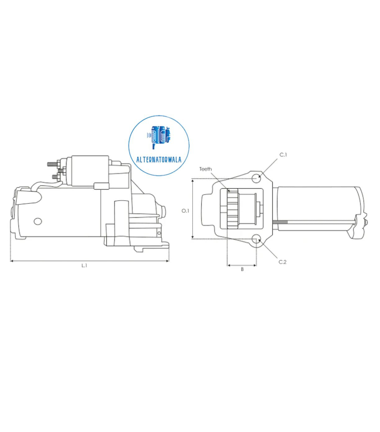 Starter Motor 12v BMW STR-B0292 (+LINE HOLLAND)