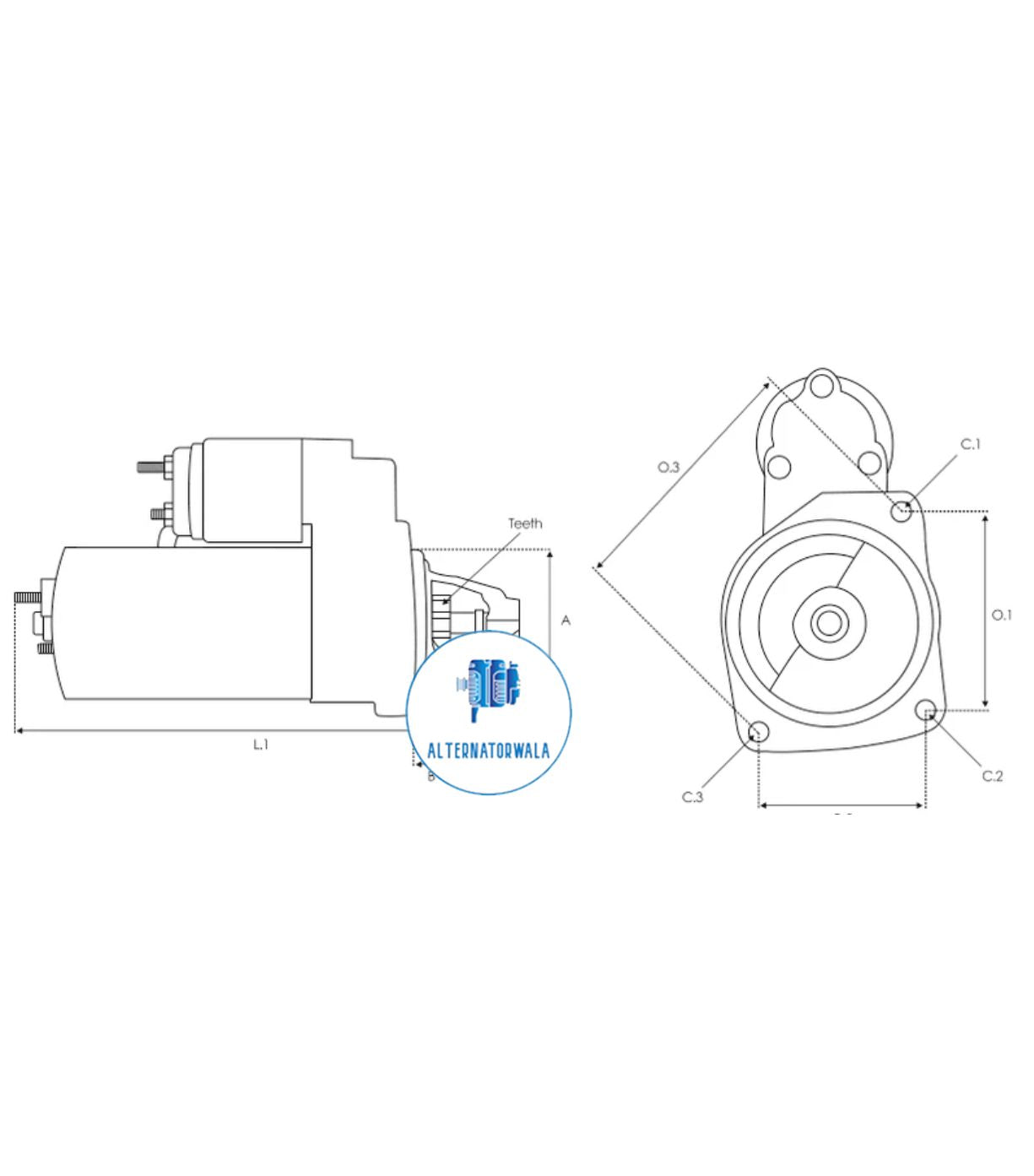 Starter Motor 12v for Hyundai STR-D2F055 (WATO KOREA)