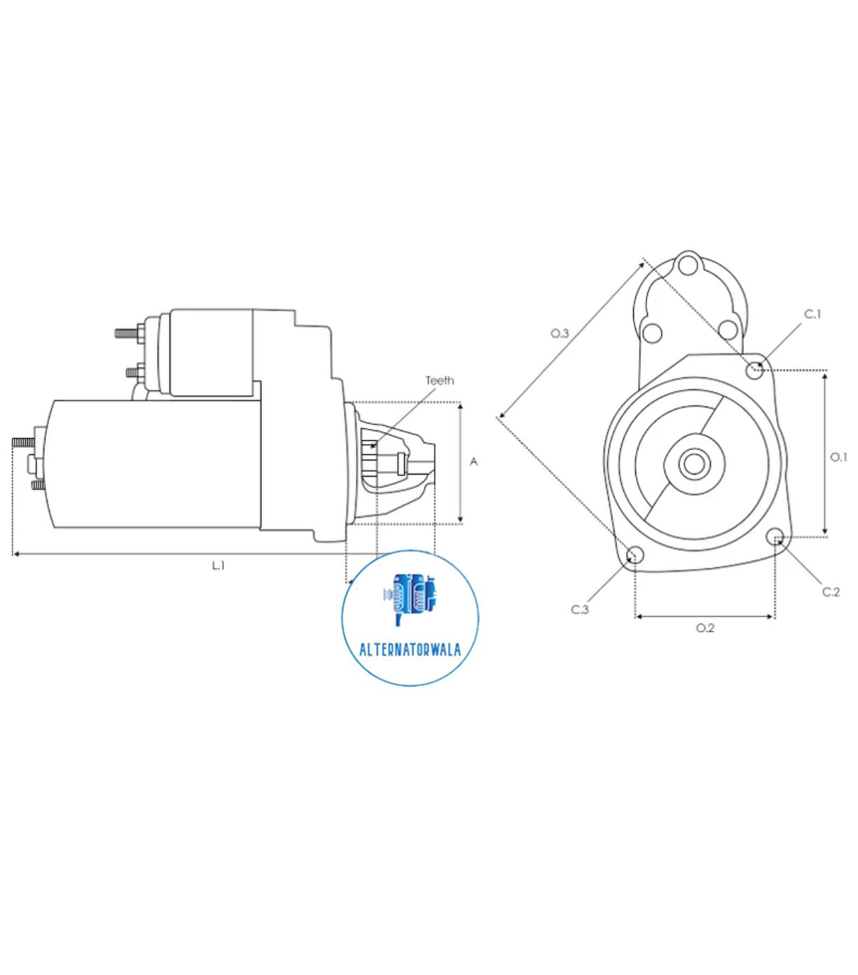 Starter Motor 12v for HYUNDAI STR-D2G200 (WATO KOREA)