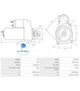 Starter Motor 12v AUDI STR-BO0536 (AS POLAND)