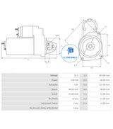 Starter 12v BOSCH STR-B0811S (ELECTROSTART)