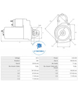 Starter Motor 24v JCB LETRIKA STR-IS9097 (ELECTROSTART)