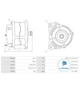 Alternator 24v FOR CATERPILLAR ALT-DEN6645S (ELECTROSTART)