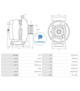 Alternator 12v VOLVO XC ALT-BO0498 (SEG)