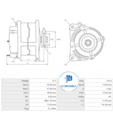 Alternator 12v Mitsubishi type ALT-MIT5053 (PLUS LINE NETHERLANDS)