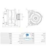 Alternator 12v BMW ALT-BO01016S (SEG)