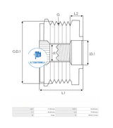 Alternator Pulley for MERCEDES AFP-VA3102S (AS POLAND)