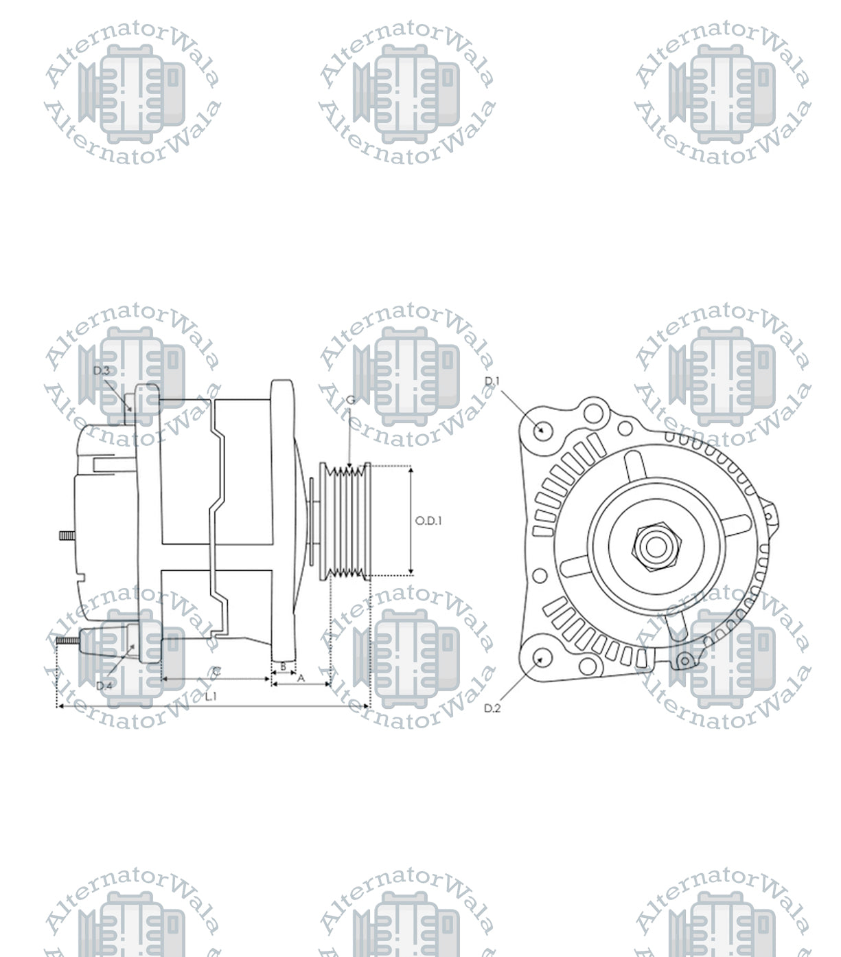 Alternator 12v Freelander ALT-B0502 (AS POLAND)