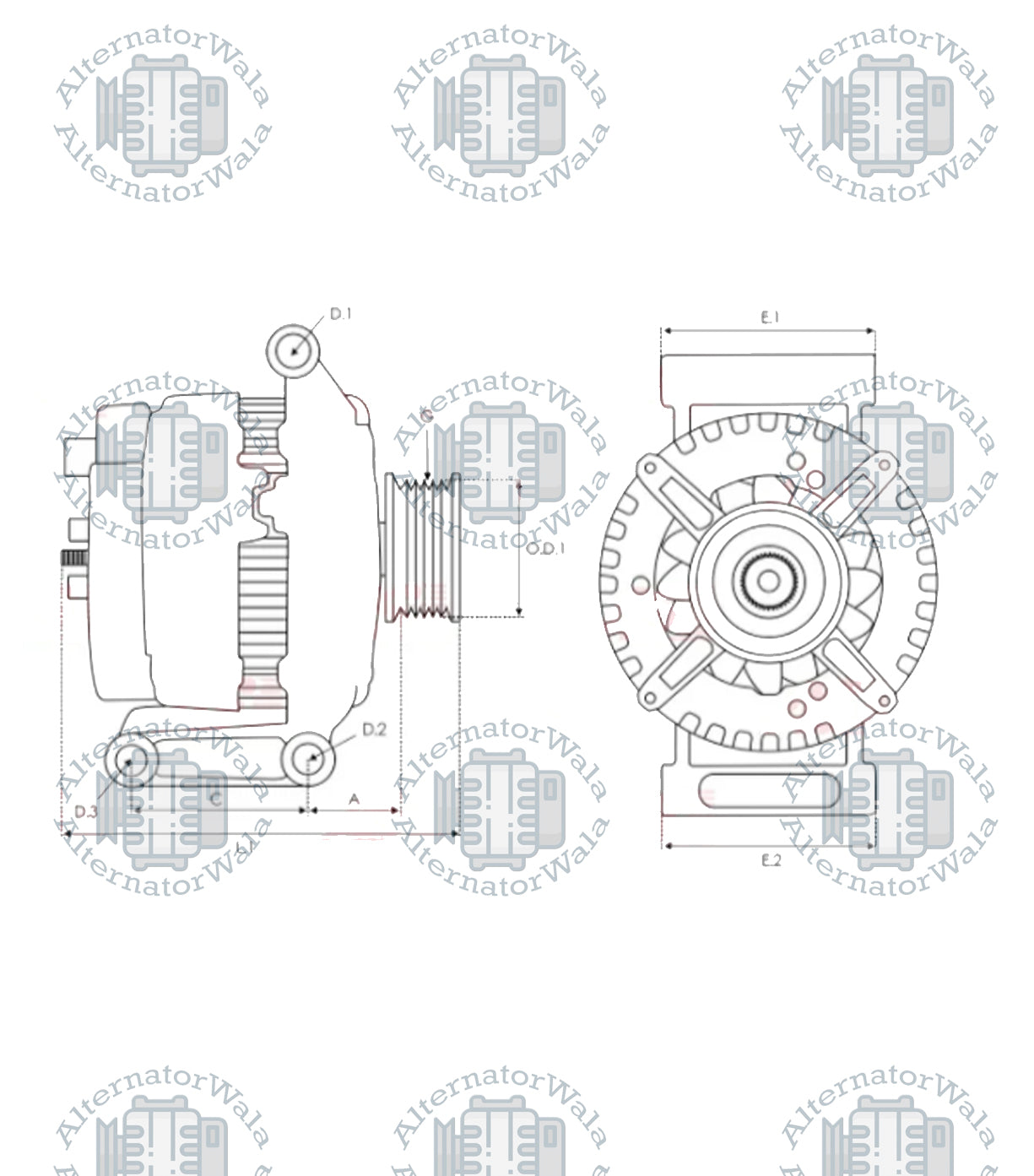 Alternator 12v Mercedes ALT-B0431 (AS POLAND)