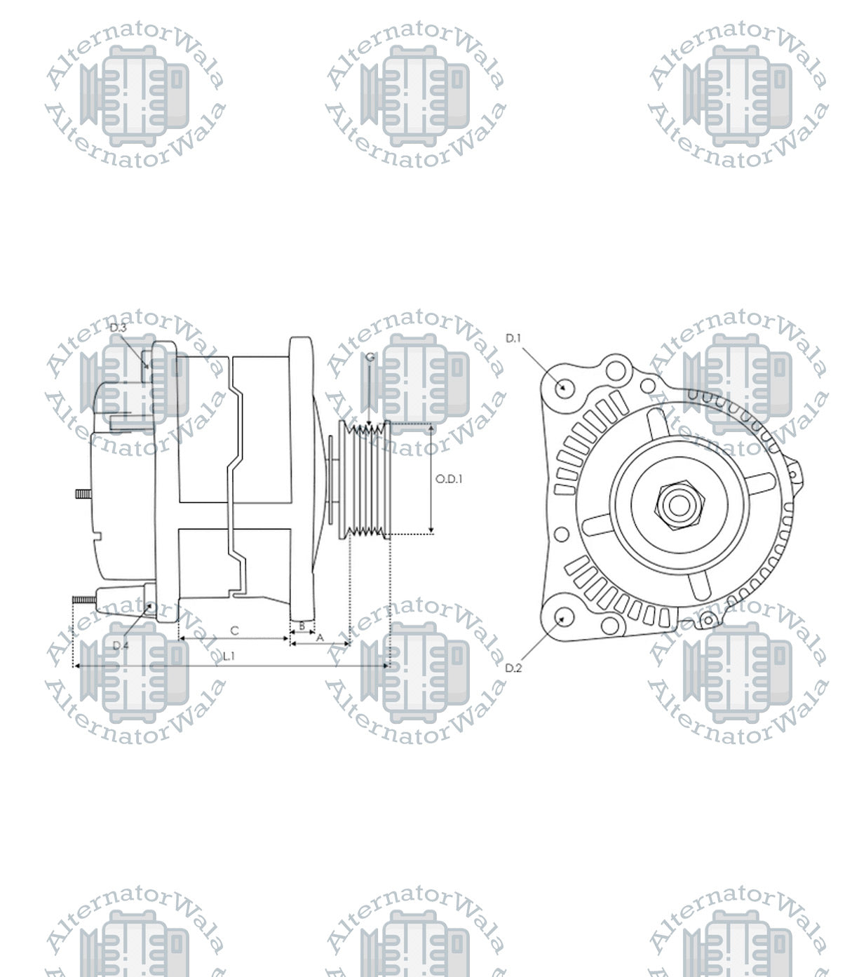 Alternator 12v VW / PORSCHE ALT-V3404S (AS POLAND)