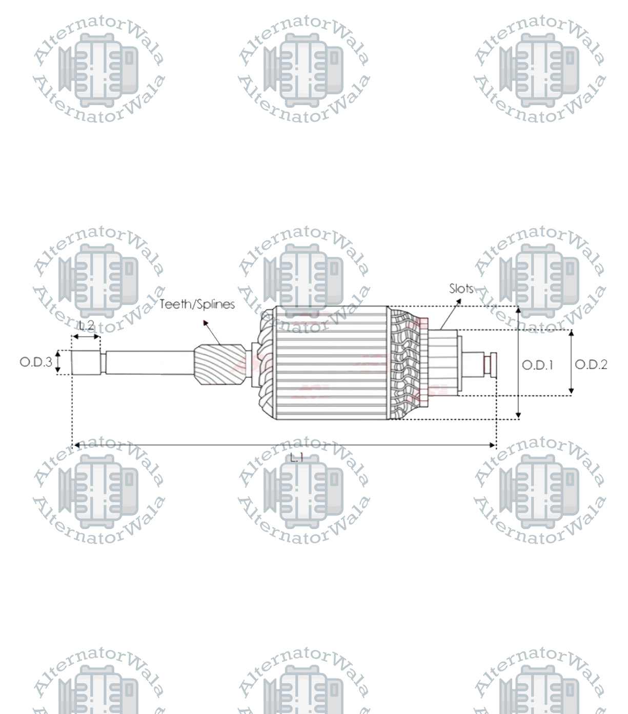 Starter Armature 12v BOSCH SA-B0105 (AS POLAND)