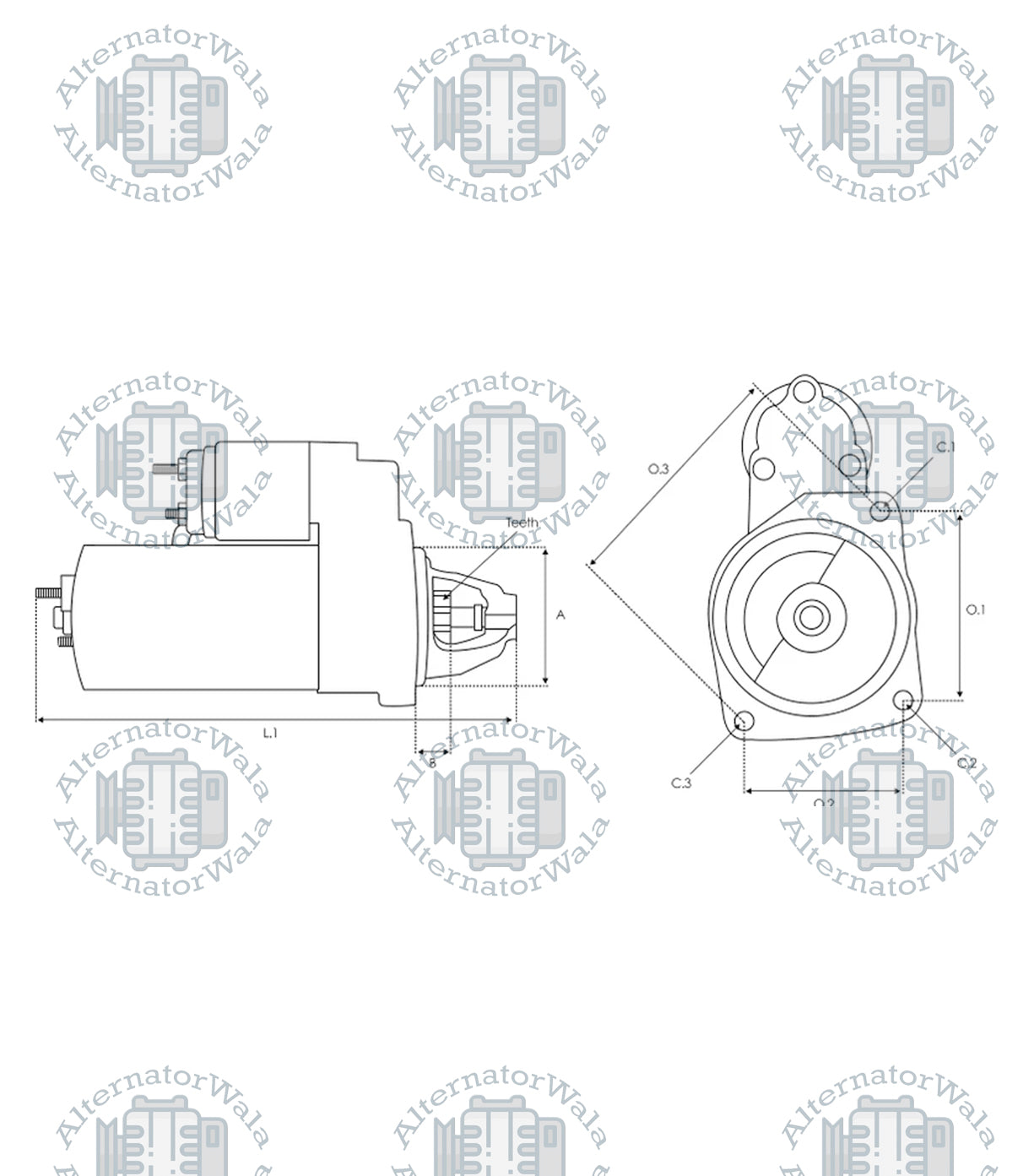 STARTER MOTOR 24V BOSCH STR-B0201 (ELECTROSTART)