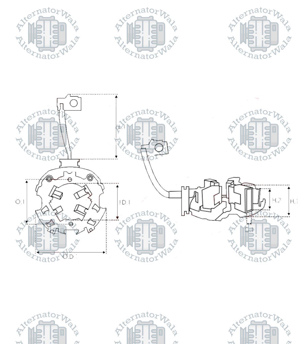 Starter Brush Holder SBH-B0063 (AS POLAND)