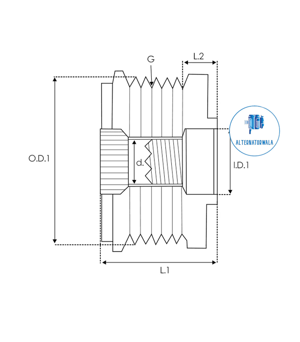 Alternator Pulley AFP-0050 (INA GERMANY)