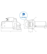 Starter Motor 12v JAGUAR STR-DEN6471S (+LINE HOLLAND)